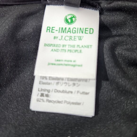 J. Crew Black Ribbed High Rise Swim Bottom Style BE808 New With Tags Women's S - Picture 9 of 16